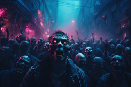 View of zombie illustration artworkの素材