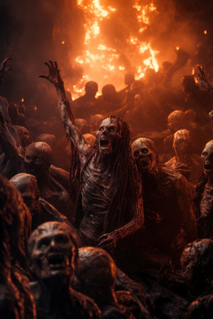 View of zombie illustration artworkの素材