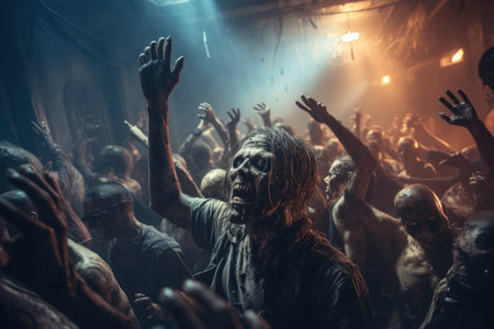 View of zombie illustration artworkの素材