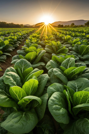 Photo of agricultural fieldの素材