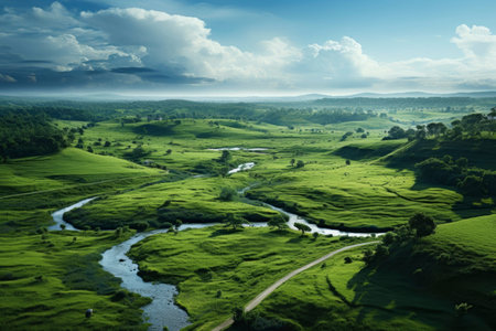 Photo of agricultural fieldの素材