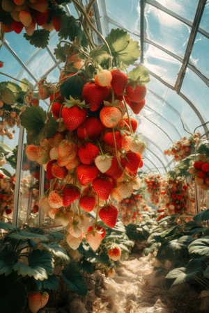 Photo of strawberry plantsの素材