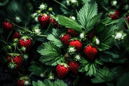 Photo of strawberry plantsの素材