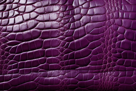Purple crocodile leather texture background for design with copy space.の素材
