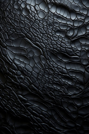 Black leather texture background. 3d rendering, 3d illustration.の素材