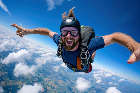 Photo a person enjoying extreme sportの素材