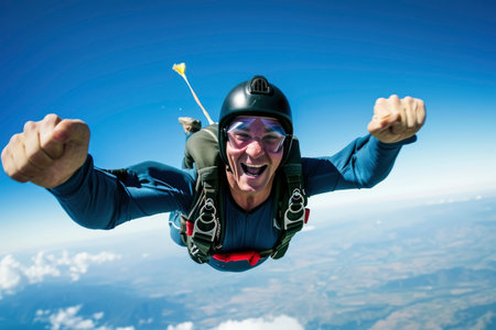 Photo a person enjoying extreme sportの素材