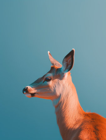 Close up photo of a deerの素材