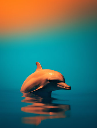 Close up photo of a dolphinの素材