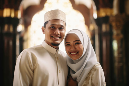 Photo of asian muslim coupleの素材
