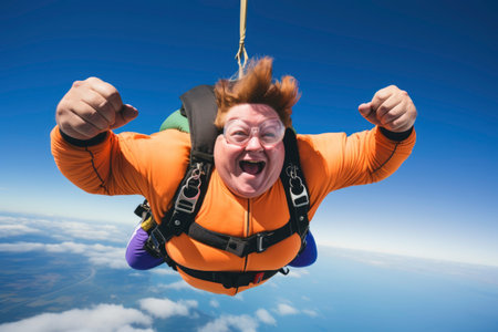 Photo a person enjoying extreme sportの素材