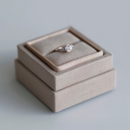 Photo of a wedding ring in the boxの素材