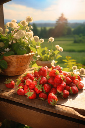 Photo of strawberry plantsの素材