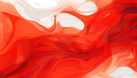 abstract background with red and white paint splashes. 3d renderingの素材