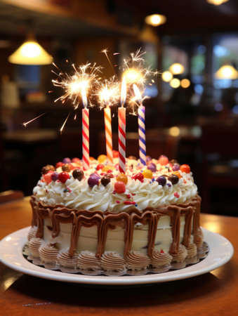 Photo of a delicious birthday cakeの素材