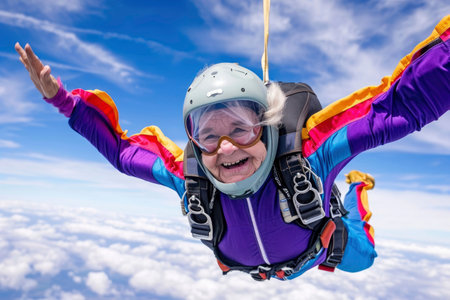 Photo a person enjoying extreme sportの素材