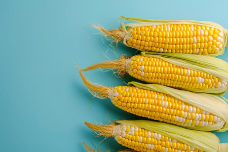 Photo of corn on isolated backgroundの素材