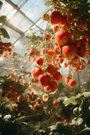 Photo of strawberry plantsの素材