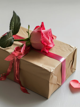 Photo of a romantic gift boxの素材