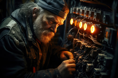 Photo of an electric technicianの素材