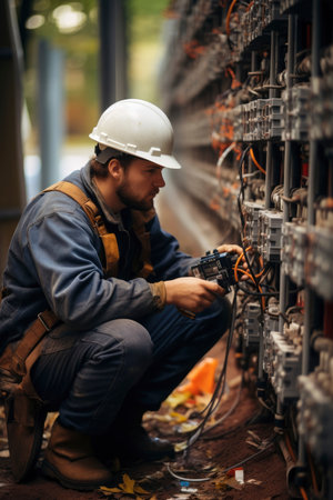 Photo of an electric technicianの素材