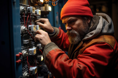 Photo of an electric technicianの素材