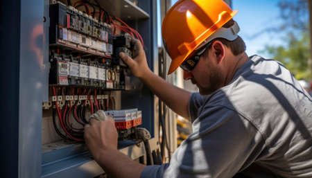 Photo of an electric technicianの素材