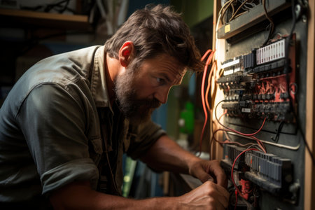 Photo of an electric technicianの素材