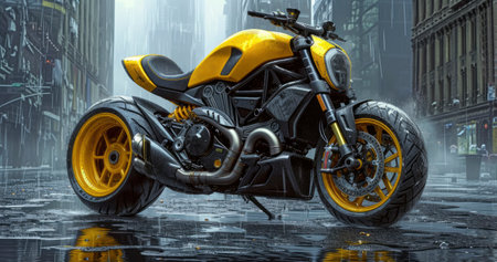 Photo of men riding motorcycleの素材