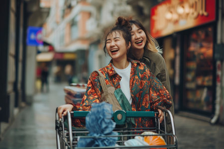 Supermarket shopping photoの素材