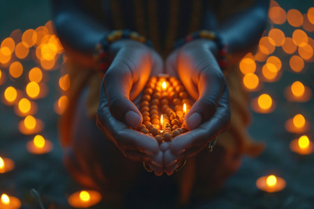 Photo a hand holding rosaryの素材