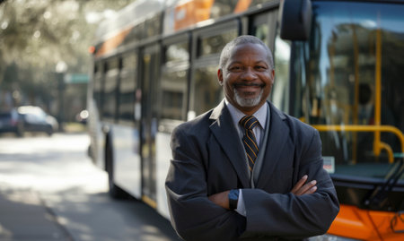 Photo of a bus driverの素材