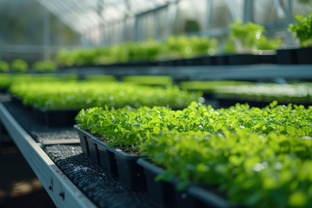 Photo of hydroponic plantsの素材