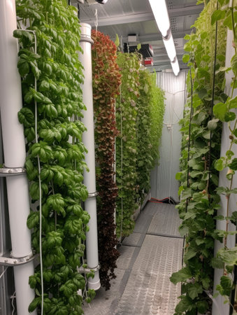 Photo of hydroponic plantsの素材