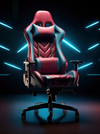 Photo of a modern gaming chairの素材