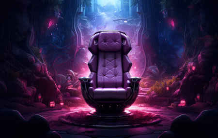 Photo of a modern gaming chairの素材