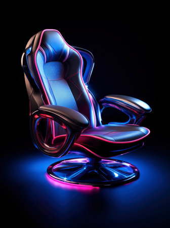 Photo of a modern gaming chairの素材
