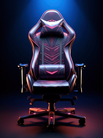 Photo of a modern gaming chairの素材