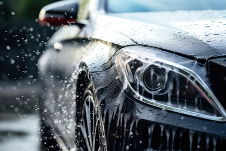 photo of a car being washedの素材