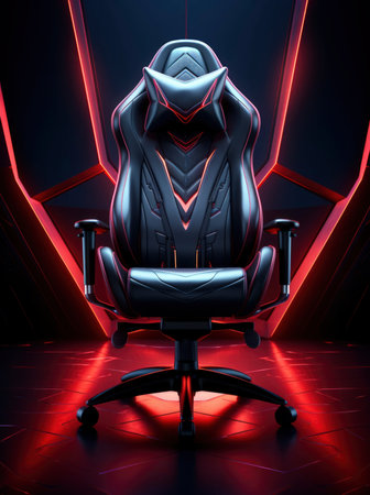 Photo of a modern gaming chairの素材