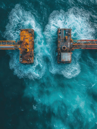 Ocean oil refinery industryの素材