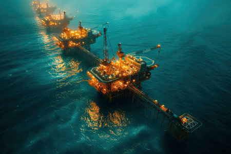 Ocean oil refinery industryの素材