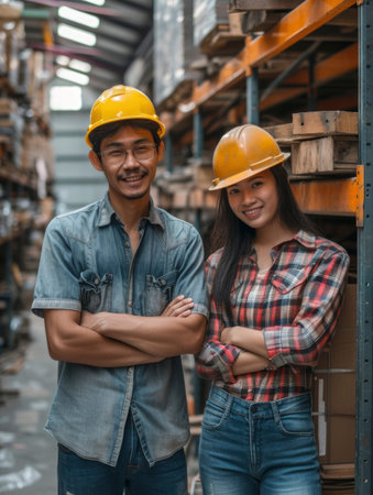 photo of warehouse workersの素材