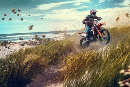 Photo of a motoriderの素材