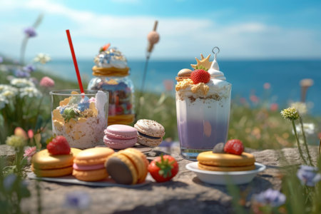 Photo of desserts in natureの素材