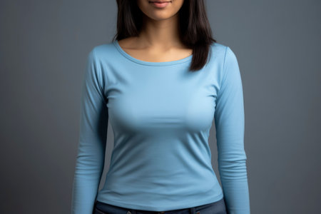 Blank t-shirt mockup template for designの素材