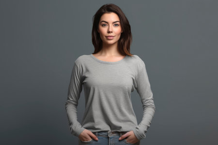 Blank t-shirt mockup template for designの素材