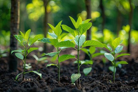 plantation of small treesの素材