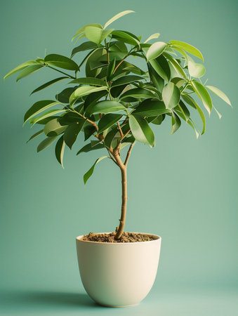 Photo of green plant on potの素材