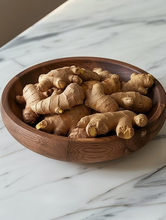 Photo of a plate of gingerの素材